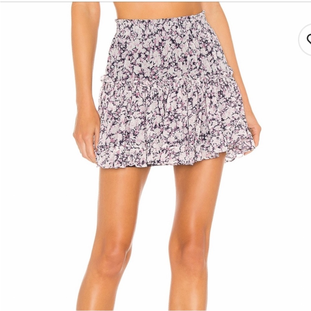 MISA Los Angeles Ruffled Mini Skirt, Size Medium